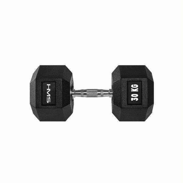 Pogumovaná činka HMS Hex Pro 1 x 30 kg