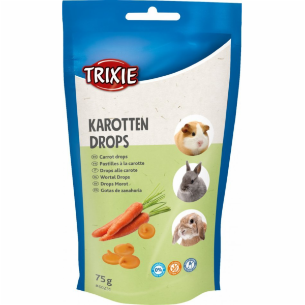 Trixie Drops pro hlodavce, příchuť mrkve, 75g