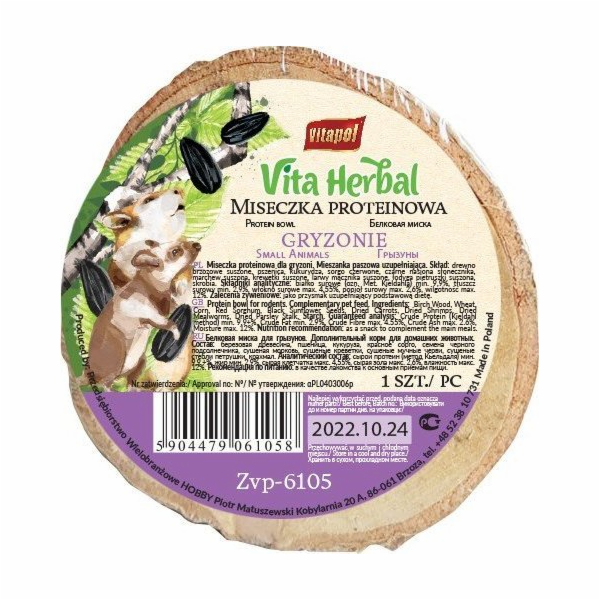 Vitapol Proteinová miska pro hlodavce, 1 ks.