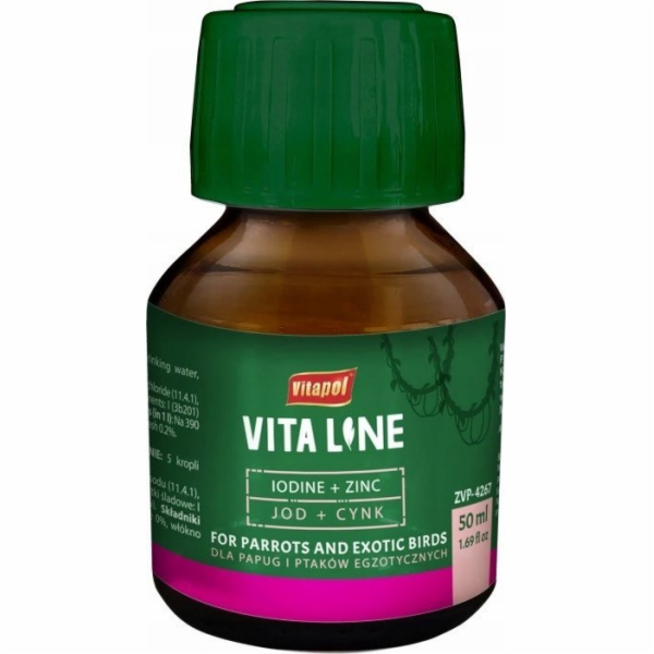 Vitapol Vitaline Zinek + jód pro exotické ptactvo 50ml