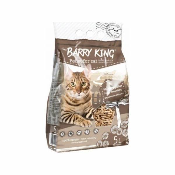 Stelivo pro kočky Barry King Dřevěné pelety pro kočky 5L