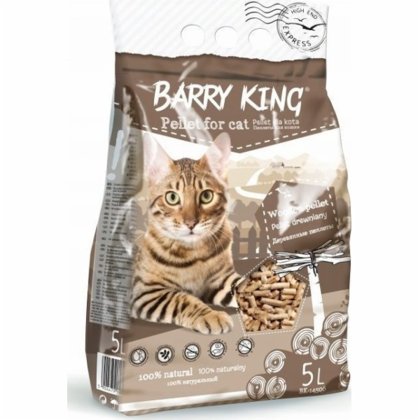 Stelivo pro kočky Barry King Dřevěné pelety pro kočky 10L