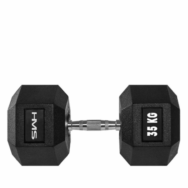 Pogumovaná činka HMS Hex Pro 1 x 35 kg