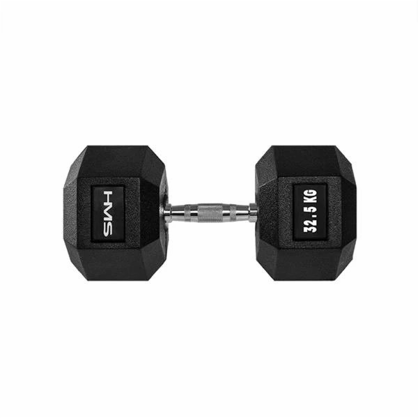 HMS činka Hex Pro pogumovaná 1 x 32,5 kg