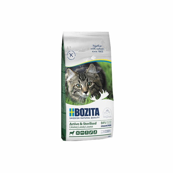 BOZITA Active & Sterilised Grain Free Jehněčí - suché krm...