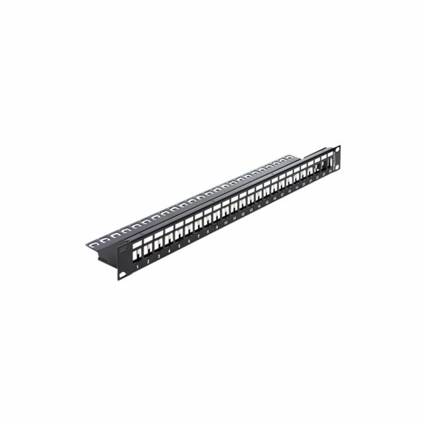 Delock Keystone Patch Panel - Propojovací panel - černá -...