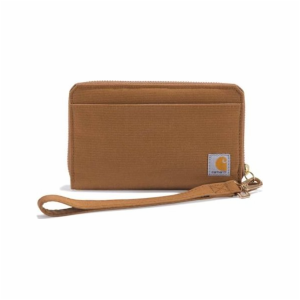 Carhartt Nylon Duck LayFlat Clutch Brown peněženka
