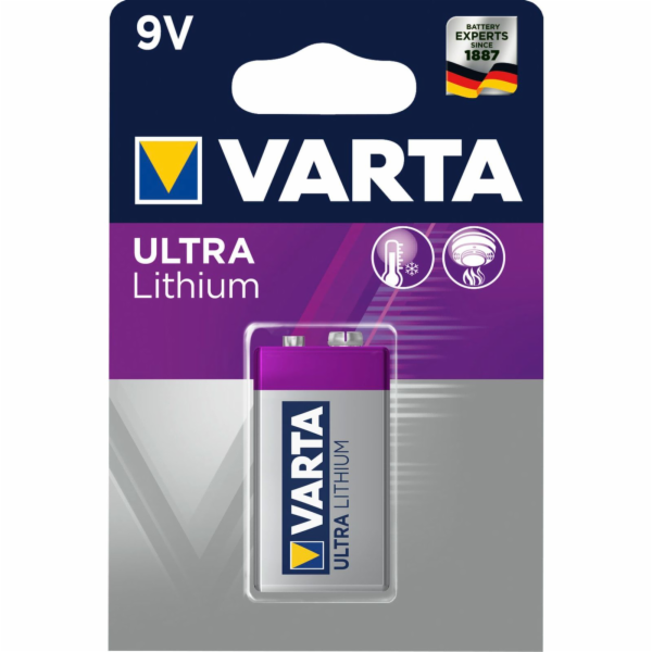 10x1 Varta Ultra Lithium 9V-Block 6 LR 61 VPE Innenkarton