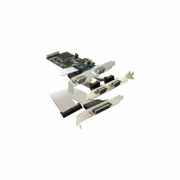 Delock&nbsp;PCI&nbsp;Express&nbsp;card&nbsp;4&nbsp;x&nbsp;serial,&nbsp;1x&nbsp;parallel&nbsp;-&nbsp;Paralel...