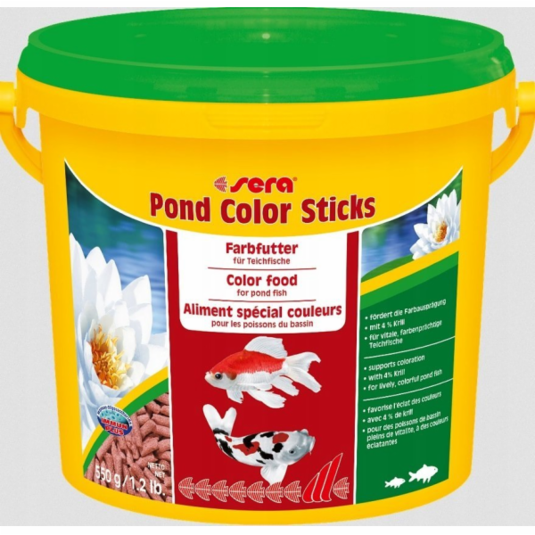 Sera Pond Color Sticks 3.800 ml, granule - krmivo zvýrazň...