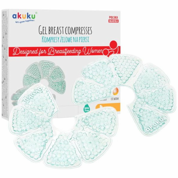 Gelové prsní obklady - polštářky Akuku 2 ks