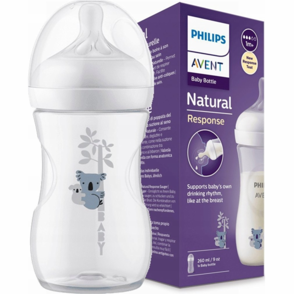 Láhev Avent Natural Response 260 ml +1m koala