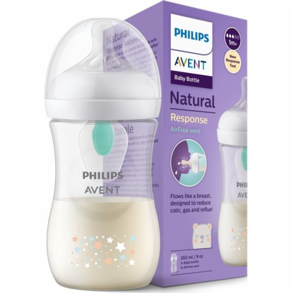 Láhev Avent Natural Response s ventilem Air Free 260 ml +...