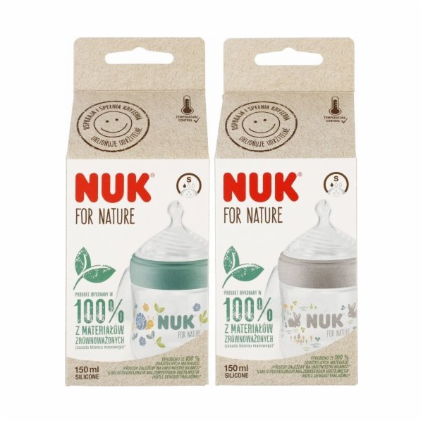 Kojenecká láhev na učení NUK for Nature s kontrolou teplo...