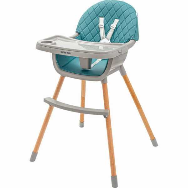 Jídelní židlička Baby Mix Freja wooden dusty green
