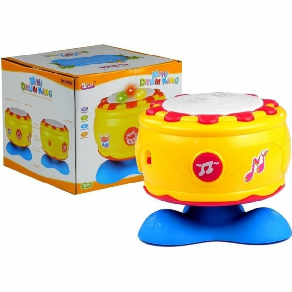 Štíhlé velké interaktivní hudební bubnové světlo 19 cm