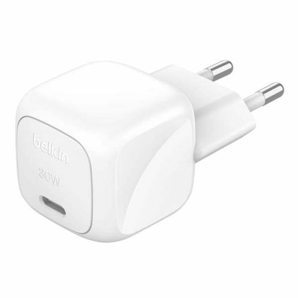 BELKIN COMPACT CHARGER 30W TRAVEL USB-C, WHITE