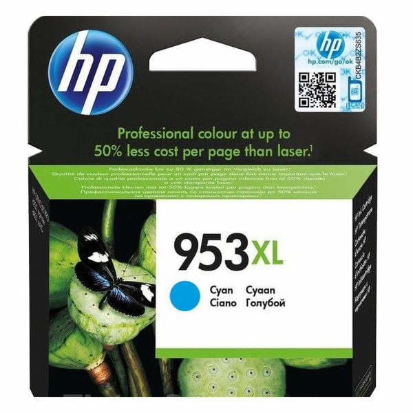 HP inkoustová kazeta 953XL azurová F6U16AE originál