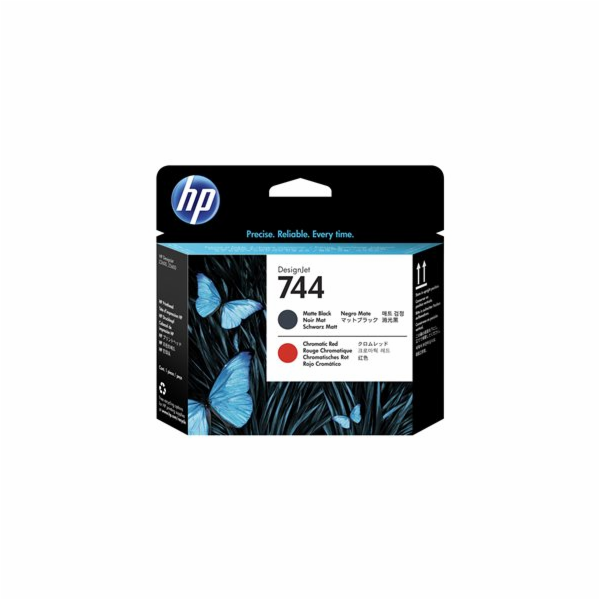 HP 744 Matte Black & Red Printhead