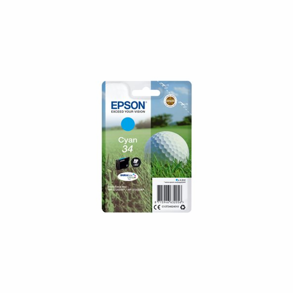 Epson 34 - 4.2 ml - azurová - originální - blistr s RF / ...