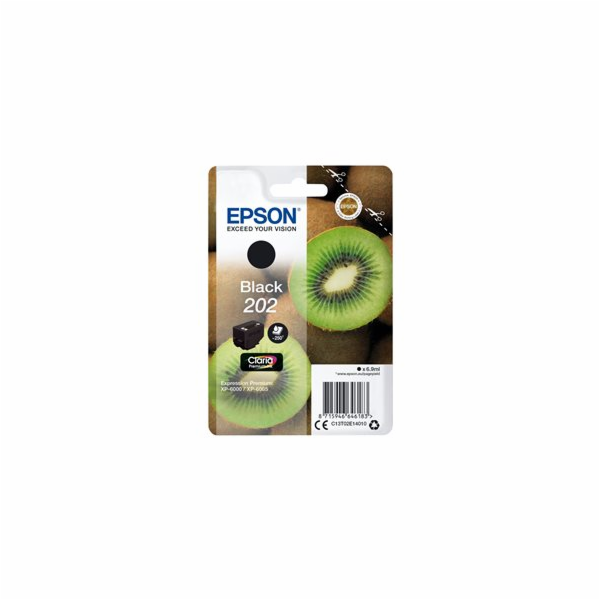 Epson 202 - 6.9 ml - černá - originální - blistr s RF / a...
