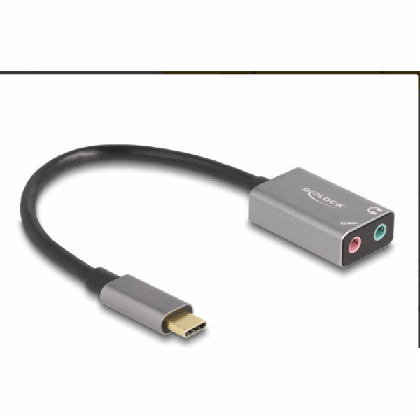 Delock - Adaptér USB-C/jack sluchátek - 24 pin USB-C s pi...