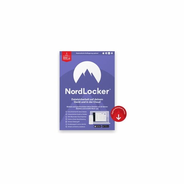 NordLocker - Licence na předplatné (1 rok) - 500 GB úložn...