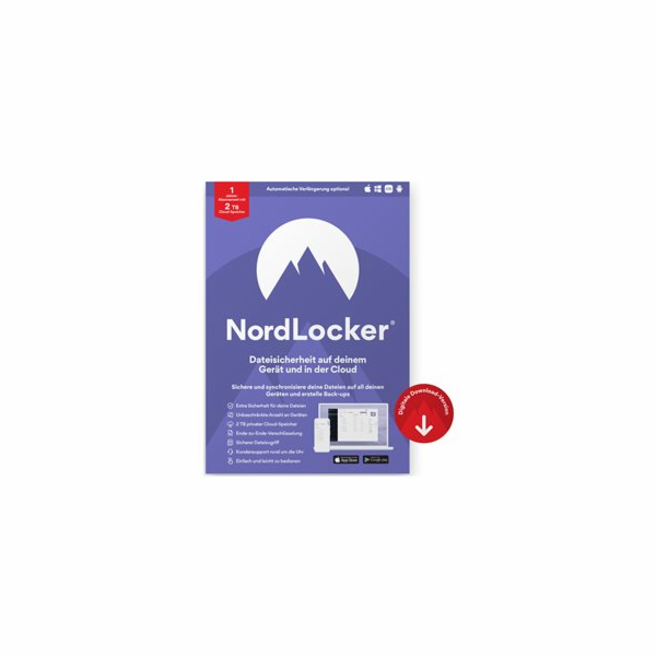 NordLocker - Licence na předplatné (1 rok) - 2 TB storage...