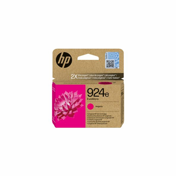HP 924e EvoMore - Purpurová - originální - inkoustová car...