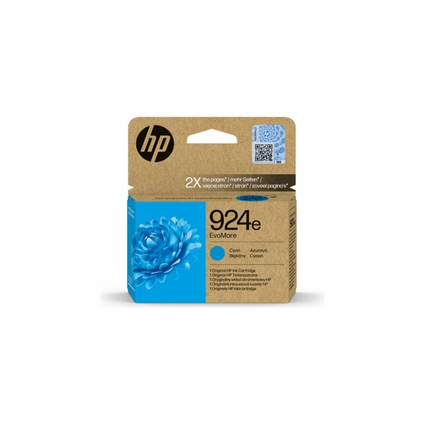 HP 924e EvoMore - Azurová - originální - inkoustová cartr...