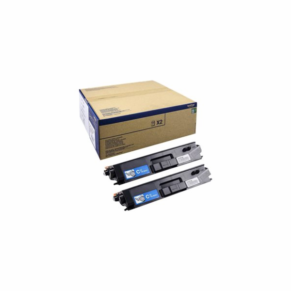 Brother TN900C - 2-balení - azurová - originální - kazeta...