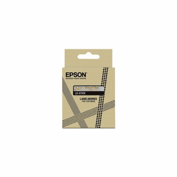 Epson LabelWorks LK-6TKN - Metalický - zlatá na průsvitné...