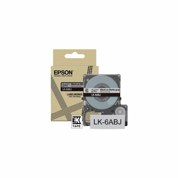 Epson Matte L Gray/Black 24mm LK-6ABJ, C53S672088