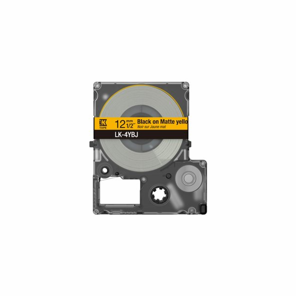 Epson Matte Yellow/Black 12mm LK-4YBJ, C53S672074