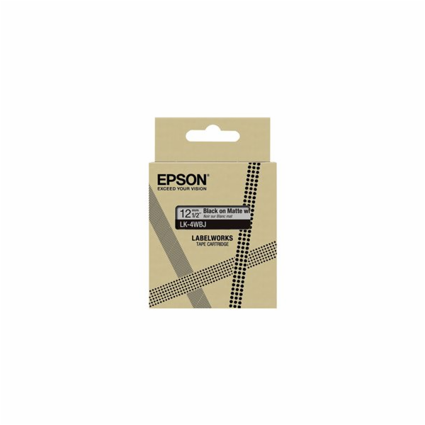 Epson Matte White/Black 12mm LK-4WBJ, C53S672062