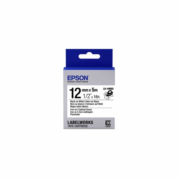 Epson LabelWorks LK-4WBQ - Černá na bílé - Role (1,2 cm x...