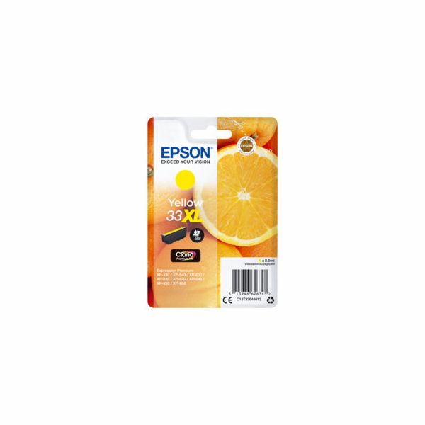 Epson 33XL - 8.9 ml - XL - žlutá - originální - blistr s ...