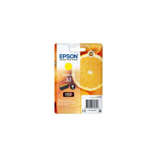 Epson 33 - 4.5 ml - žlutá - originální - blistr s RF / ak...
