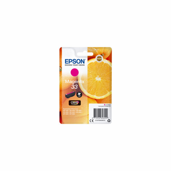 Epson 33 - 4.5 ml - purpurová - originální - blistr s RF ...