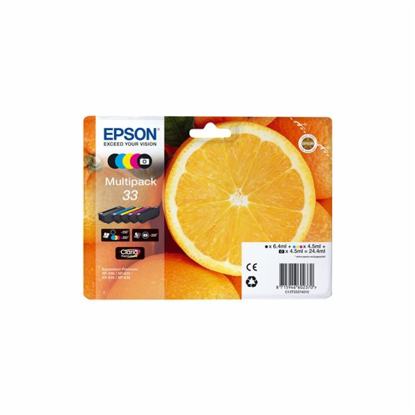 Epson 33 Multipack - 5-balení - 24.4 ml - černá, žlutá, a...