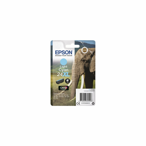 Epson 24XL - 9.8 ml - XL - světle azurová - originální - ...