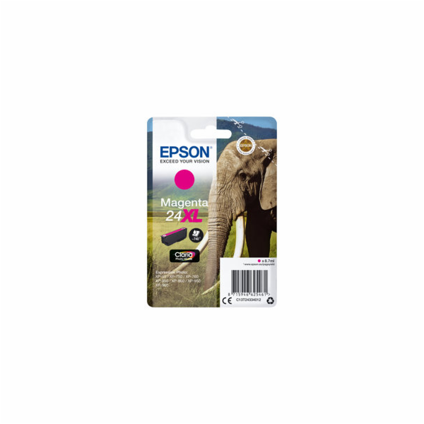 Epson 24XL - 8.7 ml - XL - purpurová - originální - blist...