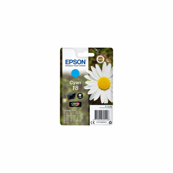 Epson 18 - 3.3 ml - azurová - originální - blistr s RF / ...