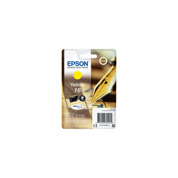 Epson 16 - 3.1 ml - žlutá - originální - blistr s RF alar...