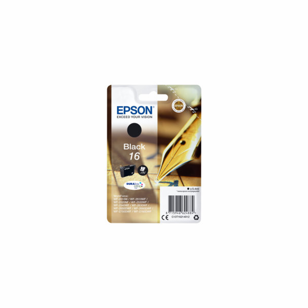 Epson 16 - 5.4 ml - černá - originální - inkoustová cartr...