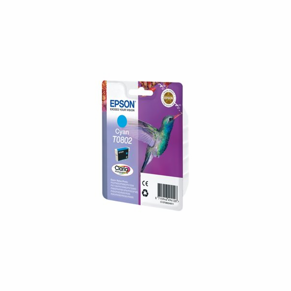 Epson T0802 - Azurová - originální - blistr s RF / akusti...