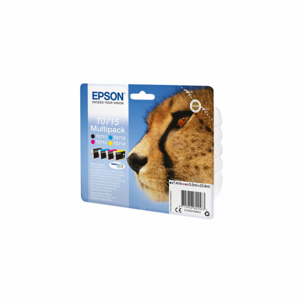 Epson T0715 Multipack - 4-balení - 23.9 ml - černá, žlutá...