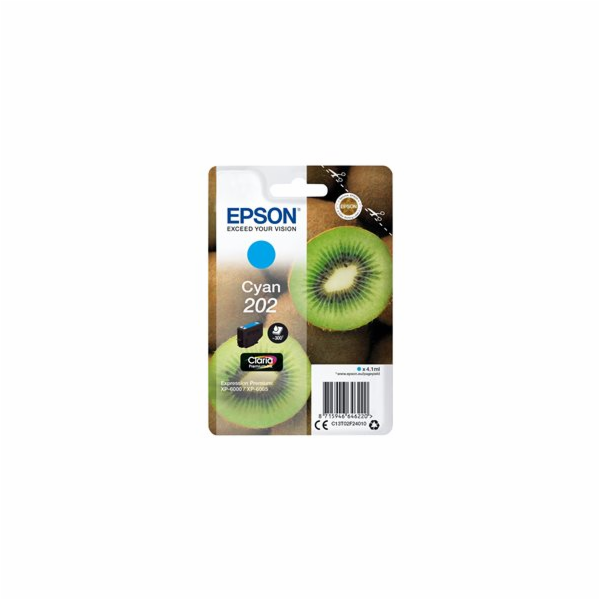 Epson 202 - 4.1 ml - azurová - originální - blistr s RF /...
