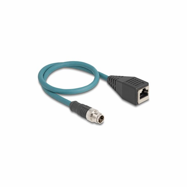 Delock - Sítový kabel adaptér - 8 pin M12-X (M) do RJ-45 ...