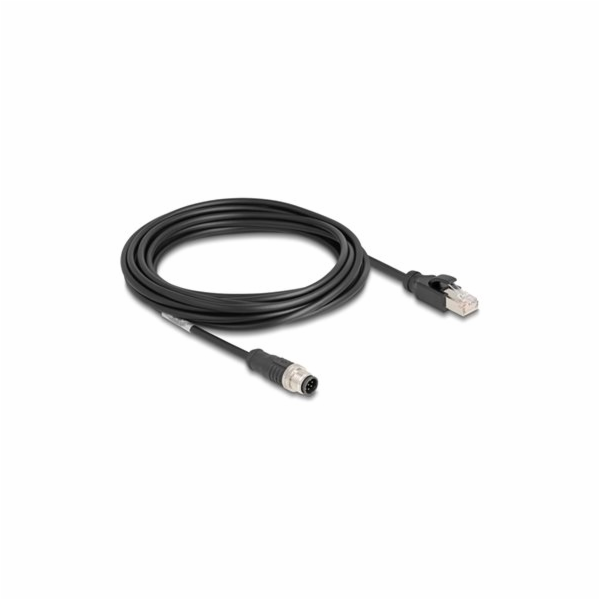 Delock - Sítový kabel - 8kolíkový M12 (M) do RJ-45 (M) - ...